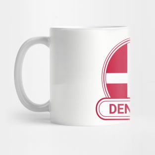 Denmark Country Badge - Denmark Flag Mug